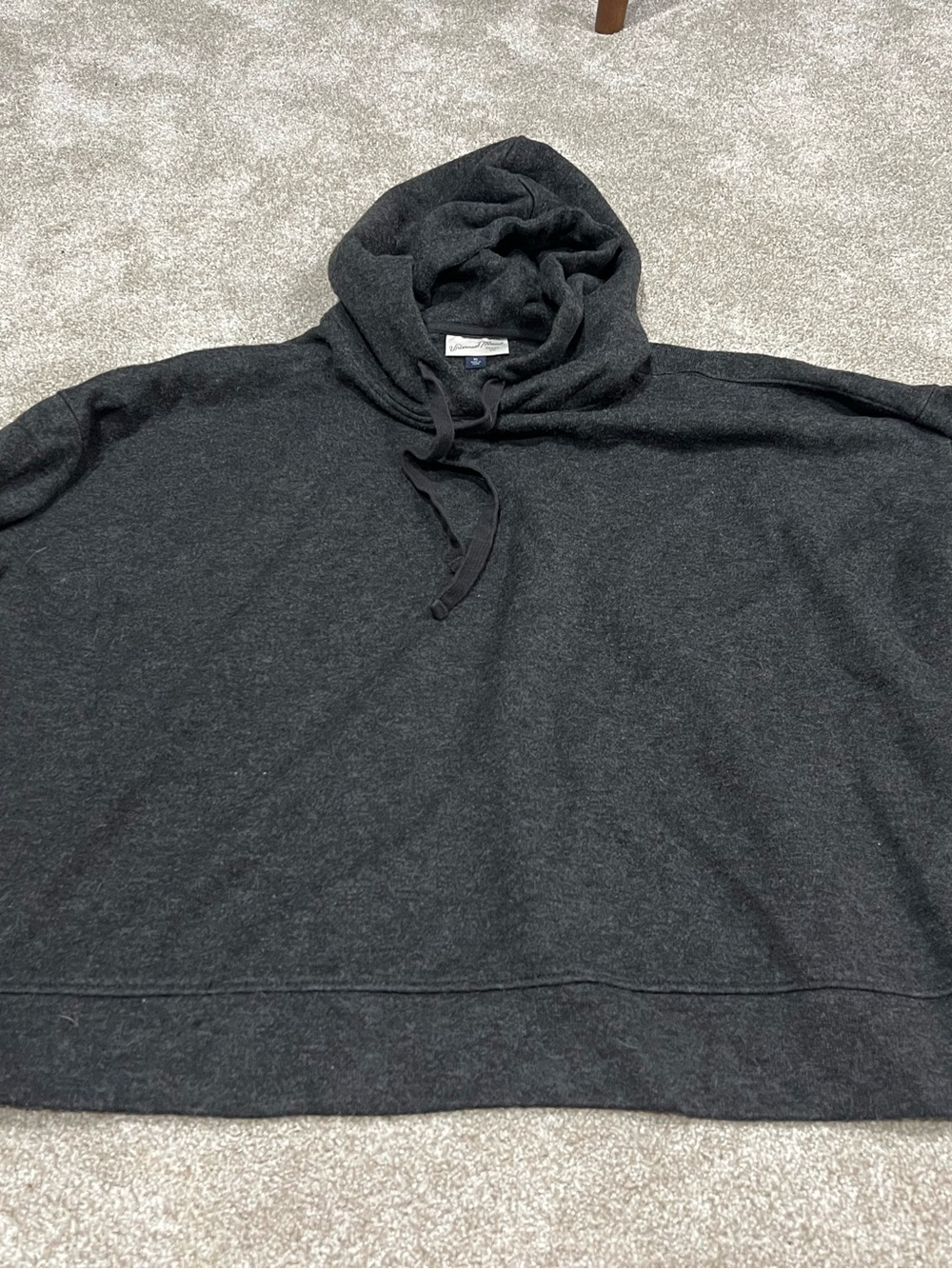 Universal Thread Charcoal Gray Boxy Hooded Sweatshirt